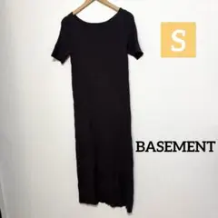 BASEMENT リブニット オフショルワンピース