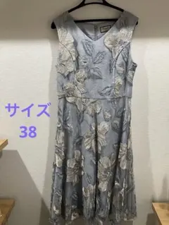 diagram 刺繍　ノースリーブワンピース　結婚式　パーティードレス