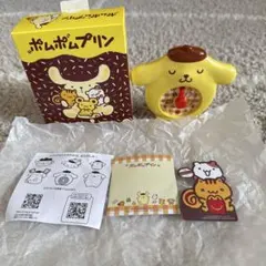 【未使用】ポムポムプリン とけい型メモスタンド　ハッピーセット