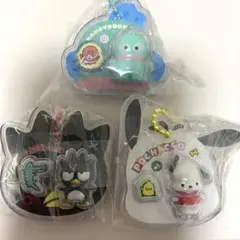 サンリオキャラクターズパッケージチャーム 食玩 ポチャッコ バツ丸 ハンギョドン