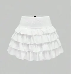 SHEIN スカート　ホワイト　フリル