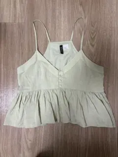 H&M ビスチェ　レース　グリーン　刺繍　キャミソール　レイヤードのサムネイル