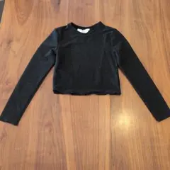 H＆M ブラックラメカットソー 130 長袖