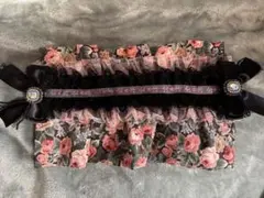 ヘッドドレス ハーフボンネット風 ピンク 黒