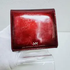 ス*)様 HM ハナエモリ赤 エナメル 二つ折り財布のサムネイル