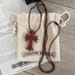 CHROME HEARTS クロムハーツ ラバークロス ネックレス ワインレッドのサムネイル