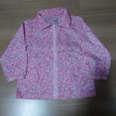 未使用品　ピンク色　花柄　ウインドブレーカー　110cm