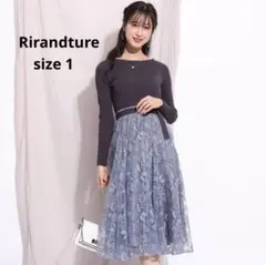 ■ Rirandture 花柄レースチュール　ドッキングワンピース　1