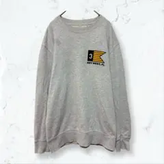 a3120 エイチアンドエム スウェット トレーナー ライトグレー M ロゴ