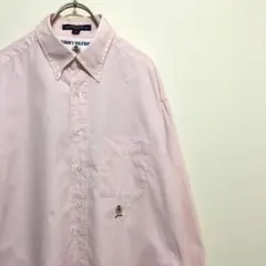 【TOMMY HILFIGER】英ロゴ 刺繍 ライトピンク 王冠 月桂樹 トミー