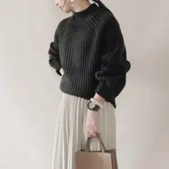 GU ジーユー　チャンキーニット　ハイネックセーター