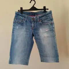 ザラ TRF　デニム　 ハーフパンツ　中古のサムネイル