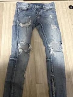 mnml ダメージデニム スキニーフィット