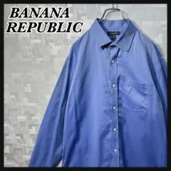 バナナリパブリック 長袖シャツ 水色 無地 USサイズ XL メンズ US 古着