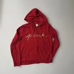 PINK レッド フードパーカーのサムネイル