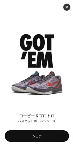 コービー 6 プロトロ バスケットボールシューズ　28cm