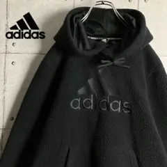 アディダス adidas☆ボアパーカー フリース フーディ センタービッグロゴ