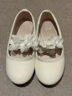 H&M バレエシューズ フォーマルシューズ　 16cm 白　ホワイト