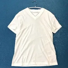 PRADA　プラダ　三角ロゴ　Vネック　半袖Tシャツ　ホワイト　S　女性も◎のサムネイル