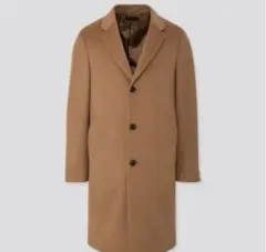 【美品】UNIQLO ウールカシミヤ チェスターコート キャメル