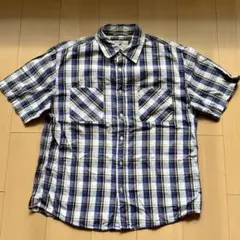BEVERLY HILLS POLO CLUB 半袖チェックシャツ ネイビー Lのサムネイル