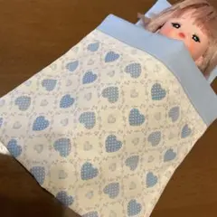 メルちゃん　布団セット　3点セット　ハート水色