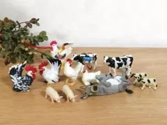 牧場の動物たち ミニチュアフィギュア 12点 まとめ売り