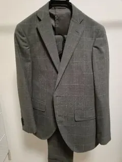 THE SUIT COMPANY グレーチェック2パンツスーツ