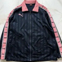【美品✨️】プーマ ジャージ デカロゴ ネイビー×ピンク 上のみ