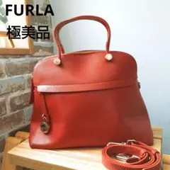 値下げ【フルラ】 極美品 ✨パイパー ショルダーバッグ オレンジ 2WAY 春夏