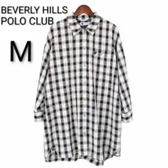 美品BEVERLYHILLSPOLOCLUBチェック柄長袖シャツワンピース Mのサムネイル