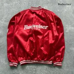 【Budweiser】 バドワイザー サテンスタジャン バーシティジャケット