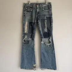 TRUE RELIGION フレアデニムパンツ　y2k ボロ