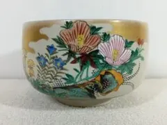 京焼 桑野むつ子 御所の花 6月花菖蒲 桑野睦子 十二ヶ月 茶碗 抹茶碗