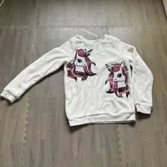 H&S ユニコーン刺繍トレーナー ホワイト 140ですが小さ目