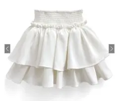 GRL インパン裏地付きティアードフリルミニスカート