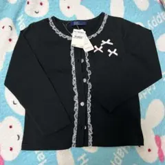 ブラック カーディガン 110cm レース付き