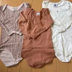 PETIT BATEAU ボディスーツ 3点セット 18m