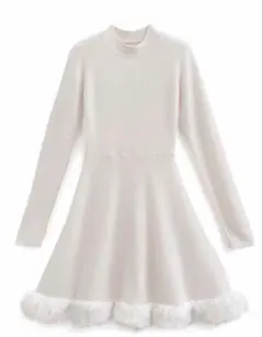 フリージア ファーニット ミニワンピース【tu1432】