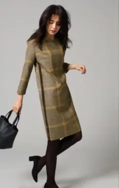 INDIVI チェックワンピース