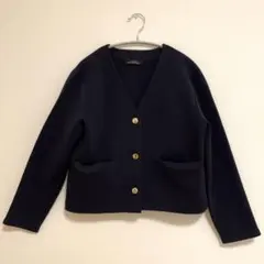 グリーンレーベルリラクシング　ノーカラージャケット　ネイビー