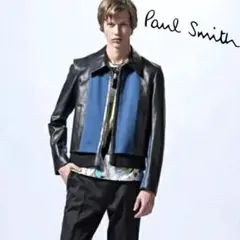 ★超希少★ Paul Smith ショートブルゾン　レザージャケット　切り替えのサムネイル