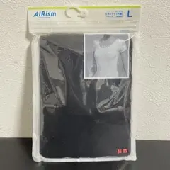 【Lサイズ】UNIQLO ユニクロ エアリズム 半袖 UネックT 黒 ブラック