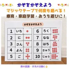 かずのマッチングカード 1〜10 マジックテープ 数字 知育教材 療育 SST