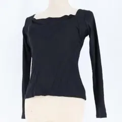 【美品 日本製 社交ダンス衣装】ブラック Chacott トップス ブラウス