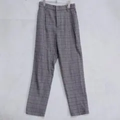 ルノンキュール グレンチェック センタープレス テーパード パンツ Fのサムネイル