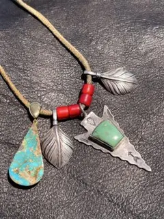 インディアンジュエリー　ターコイズ・シルバー・ネックレス