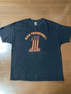 00sサンフランシスコジャイアンツ風No.1ハーレーTシャツXXLビンテージ