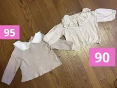 テータテート　フリルトップス90 95　ロンt　韓国子供服90 95