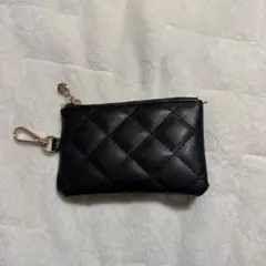 黒 キルティング コインケース